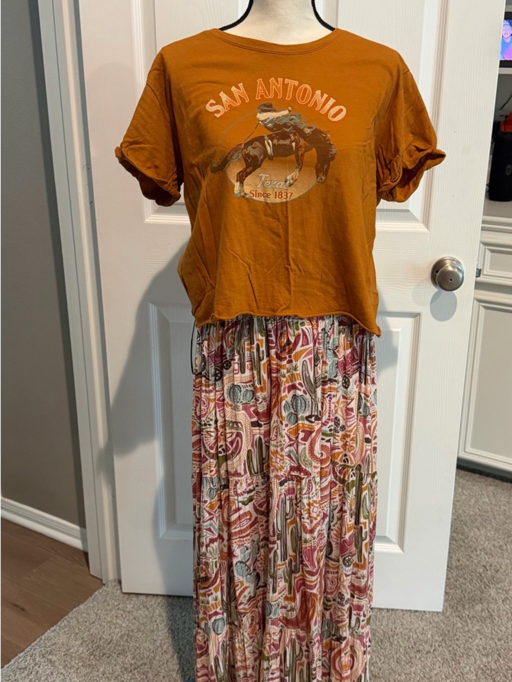 San Antonio Graphic Tee in Rust